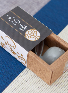 哥窑创意茶宠摆件汝窑开片小兔子茶宠茶玩功夫茶具配件摆设礼品