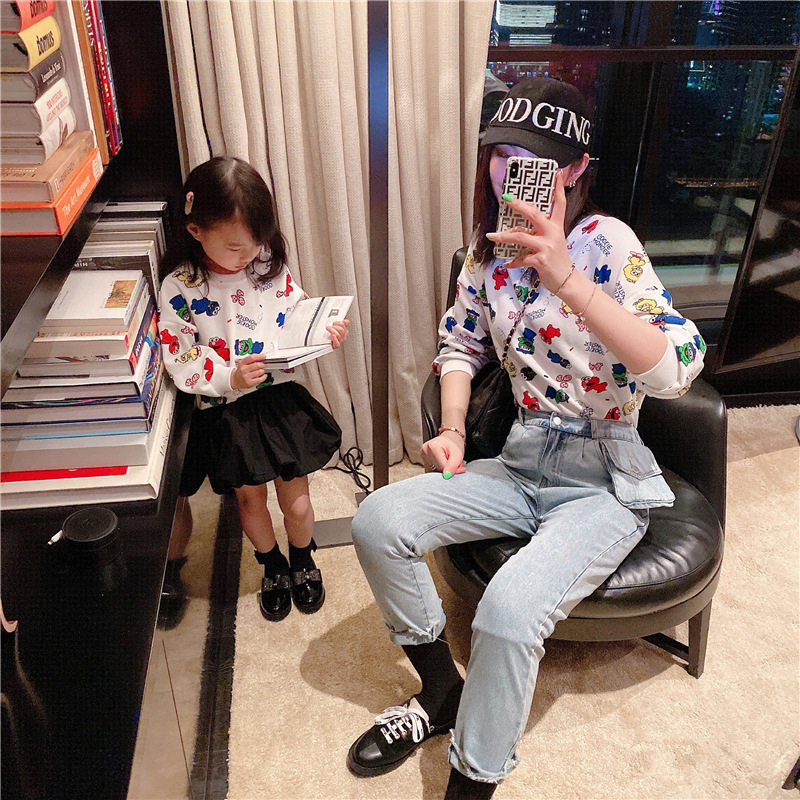 特别的炸街2020新款韩版母子卫衣 三叶四叶亲子装/亲子时装
