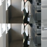 Madofit Madou/весь длинный день -Всемирно ленивый ветер мягкий клейкий еновый енот Uverered вязаное платье