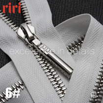 Swiss RIRI zipper 6 Number of silver teeth handmade leather bags Leather Bags Clothing Clothing DIY Professional Upscale Zipper