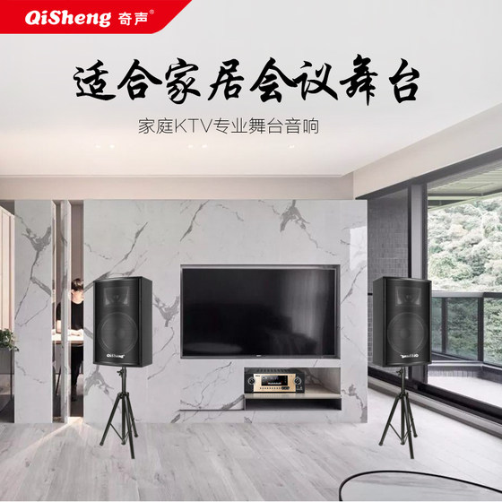 奇声KTV音响会议专业卡包音箱一对10寸12寸重低音设备家用卡拉ok