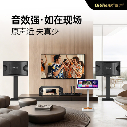 奇声T12家庭KTV音响套装全套点歌机一体机客厅K歌功放音箱家用