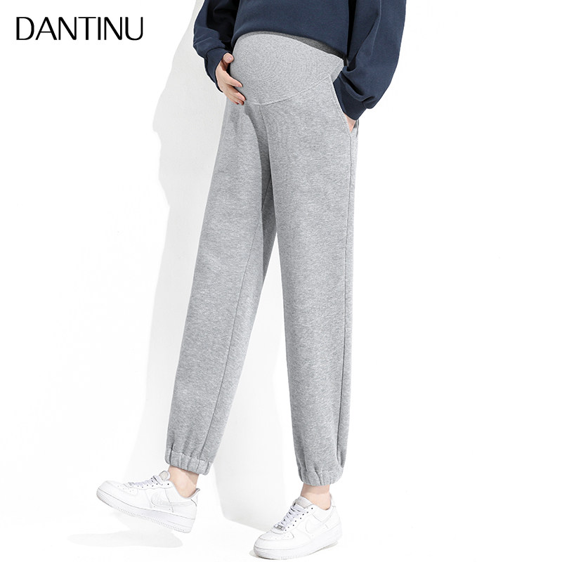 孕妇裤子秋季外穿运动裤薄款宽松大码小个子休闲束脚九分春秋长裤,淘宝优惠券,粉丝福利购,淘宝优惠卷