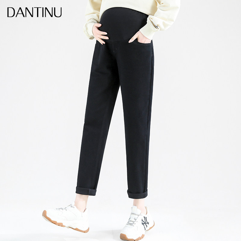 孕妇春季新款外穿小个子烟管裤 丹媞奴孕妇直筒裤