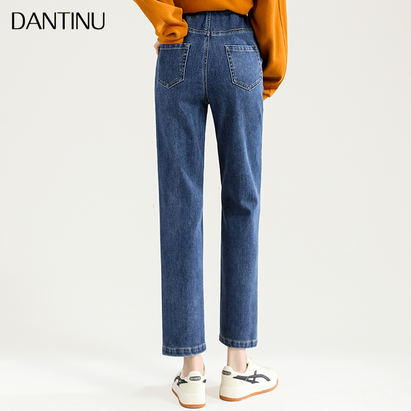 孕妇春季外穿小个子休闲窄版牛仔裤 丹媞奴孕妇直筒裤