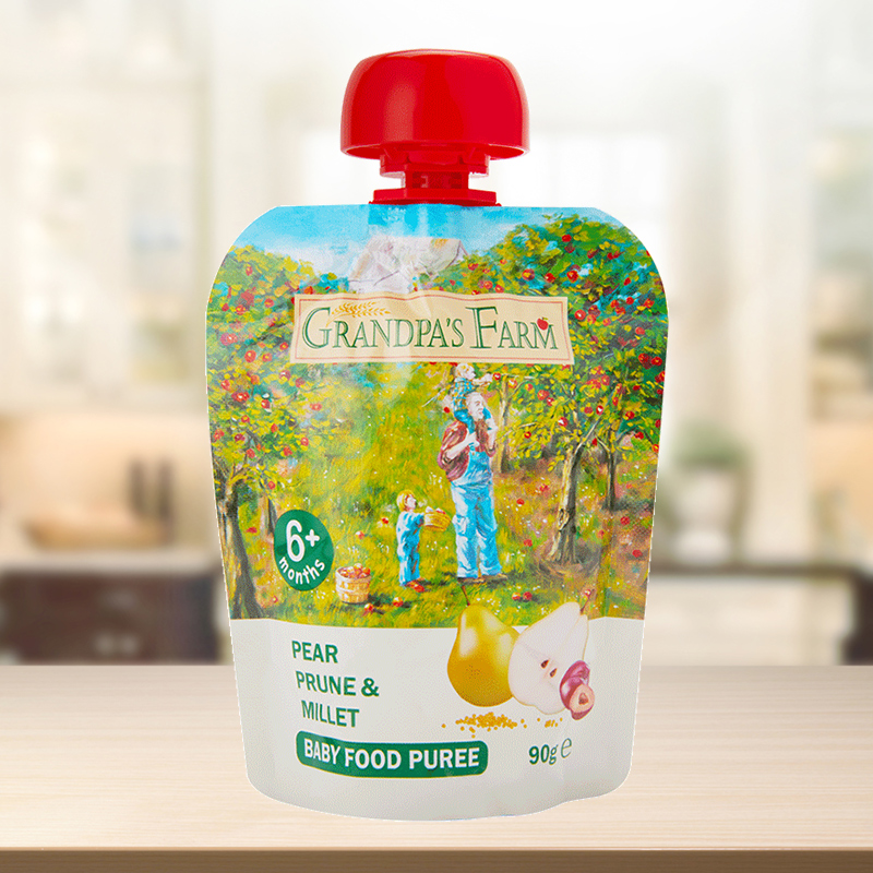 grandpasfarm旗舰店爷爷的农场婴儿果泥宝宝辅食佐餐泥儿童果汁泥小米西梅果泥90g*73