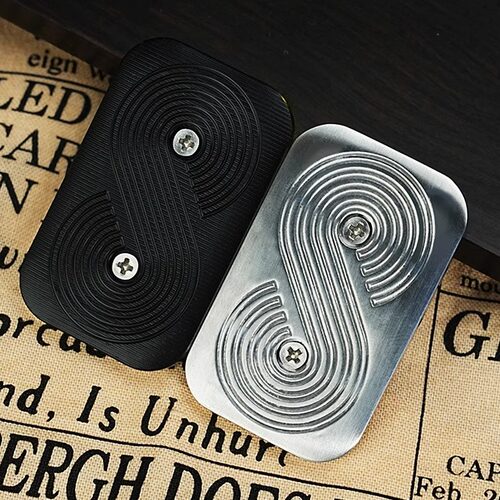 御夫座无限位推牌edc解压玩具音磁力音叉甩牌指尖陀螺手把件神器 - 图3