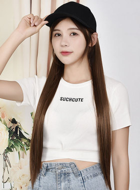 假发女帽子假发一体派对假发片长直发耐高温发丝头套假发套假头发