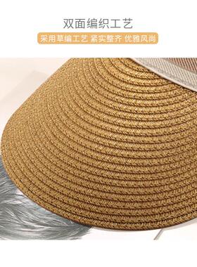 发卡式遮阳帽太阳帽女款时尚防晒遮掩阳帽女式专业防紫外线帽子夏