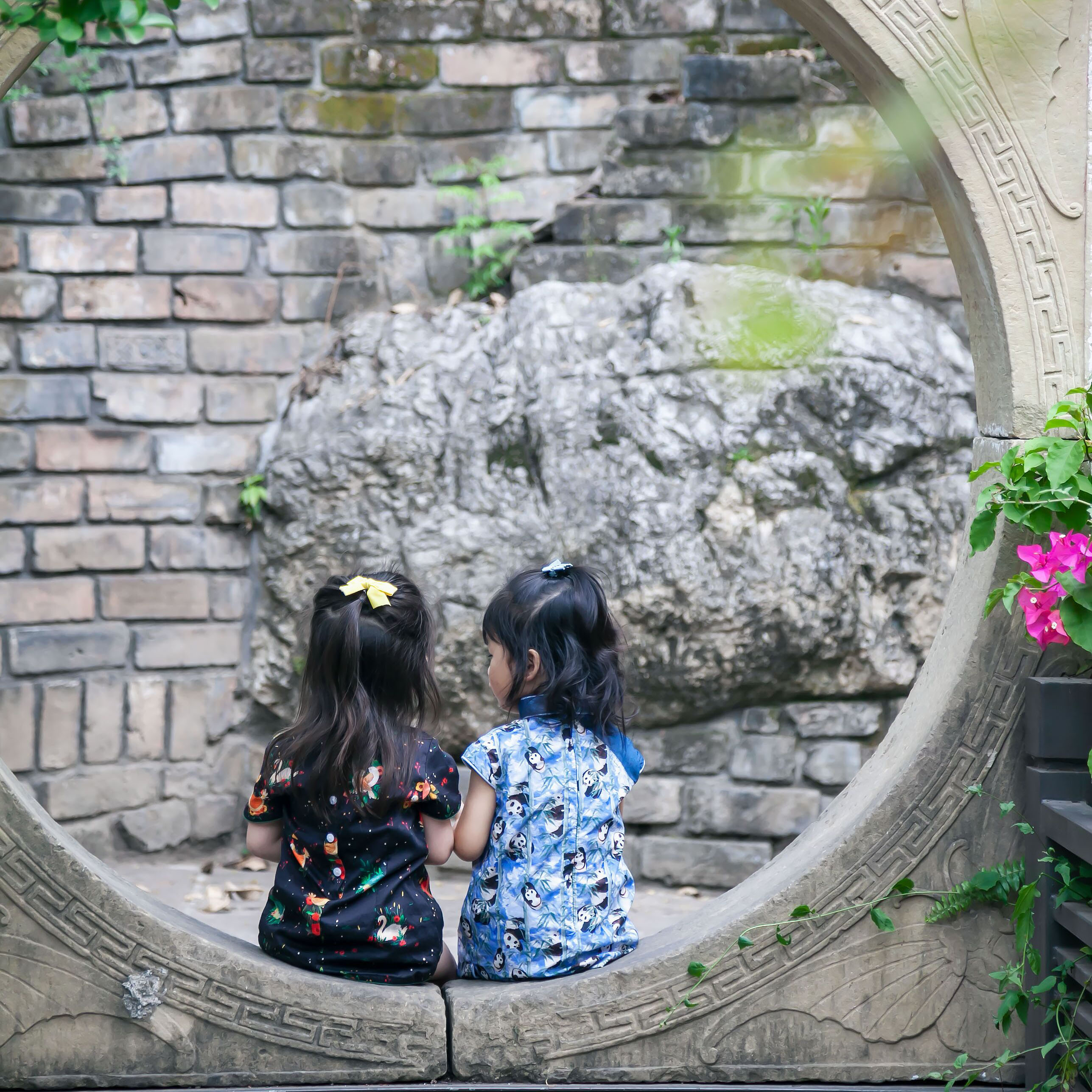 16色选亲子｜中国风女童旗袍连衣裙 夏季薄纯棉短袖宝宝碎花哈衣 - 图1