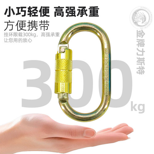 登山O型环 合金钢镀铬钢环 安全带用主锁 铝合金D型主锁扣 O型环 - 图0