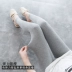 Mùa xuân và mùa thu mới phương thức quần legging cotton cao eo phụ nữ mặc áo mỏng bước trên chân rộng size bó sát skinny dài 9 điểm - Quần tây thường legging mỏng mùa hè Quần tây thường