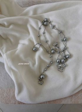 ONEGREEN 2.27NEW 高级感拼接圆珠项链 可双层长款小众气质锁骨链