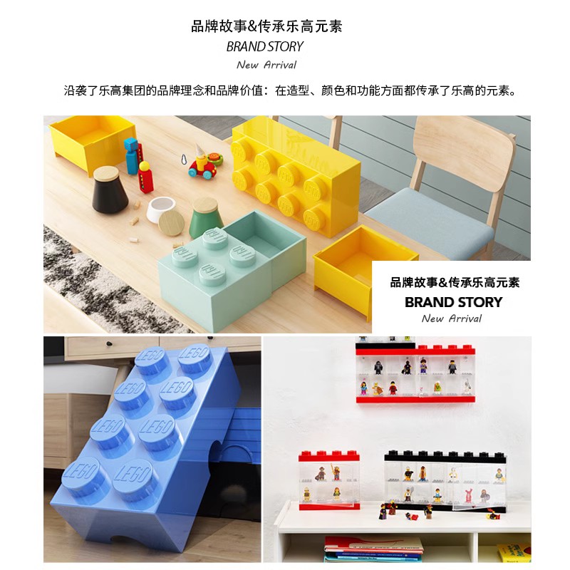 Room乐高人仔收纳盒lego抽抽乐人偶头分类透明防尘展示架储物盒子-图3