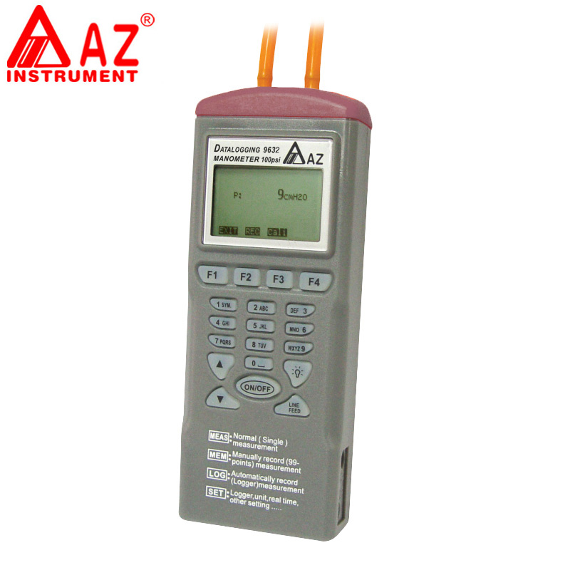 衡欣 AZ9632智能型数显压力计 记忆式压力表 手持压力记录仪器 - 图1