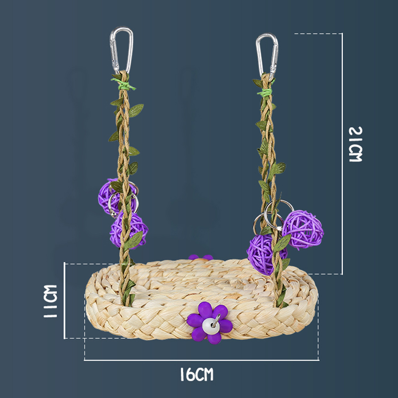 鹦鹉啃咬玩乐玩具玉米皮秋千训练磨牙解闷攀爬牡丹虎皮玄凤玩具-图2