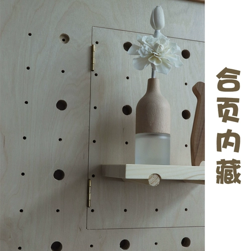 Коробка мощности мощности покрывает пещерную доску простые ins in solid wood creative multimedia decorativation wall -swork, полки переворачиваются