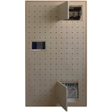 Коробка мощности мощности покрывает пещерную доску простые ins in solid wood creative multimedia decorativation wall -swork, полки переворачиваются