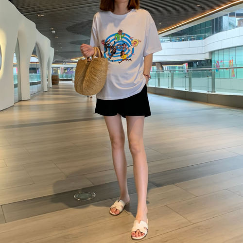 孕妇夏装短袖T恤纯棉宽松中长款时尚上衣孕妇装套装潮妈2026夏款 - 图3