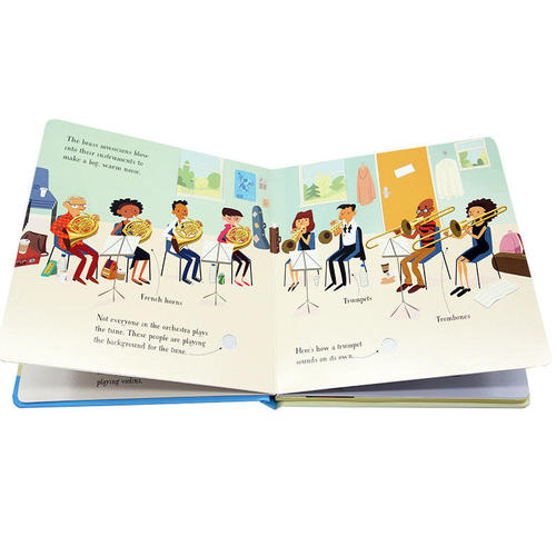 Usborne管弦乐队音乐发声书 First book about the Orchestra 英文原版绘本 低幼儿童早教英语读物 乐器认知艺术启蒙读本精装 - 图2
