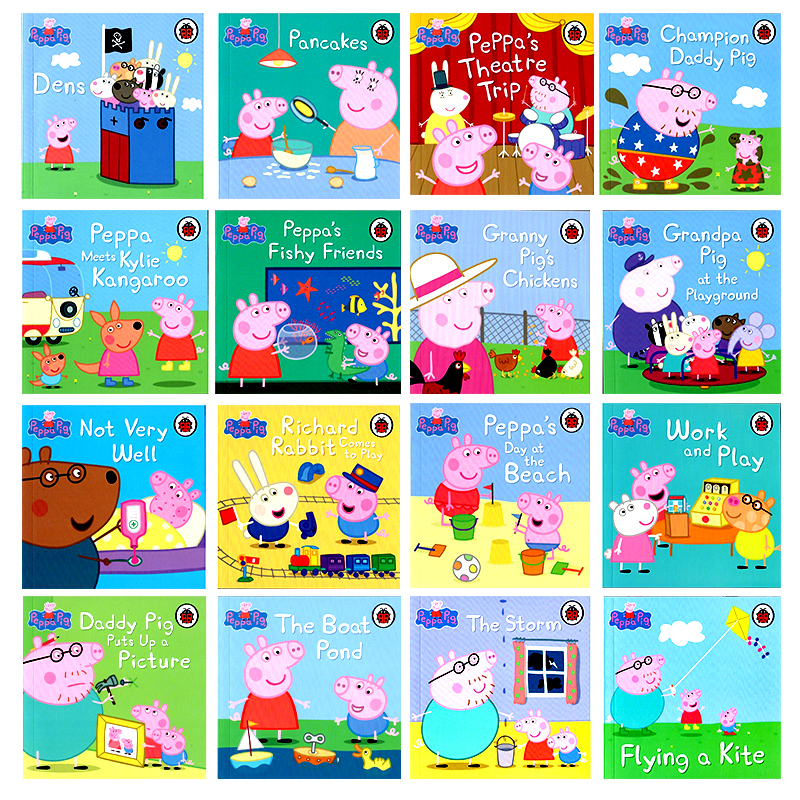 小猪佩奇50册红盒 peppapig英文绘本 Peppa Pig The Amazing Collection 粉红猪小妹英文原版儿童英语故事书3-6早教益智图画书 - 图0