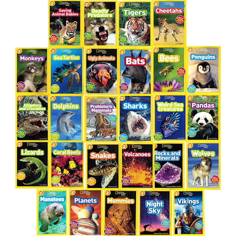 210元14件美国国家地理儿童 National Geographic Kids Readers Pre/Level 1/2/3英文原版进口图书科普百科认知读物英语分级阅读-图2