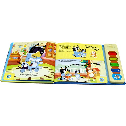 布鲁伊绘本 bluey 小蓝狗 魔法木琴发声书 英文原版 Magic Xylophone Sound Book 亲子共读图画书发声书 儿童卡通动画故事绘本 - 图1