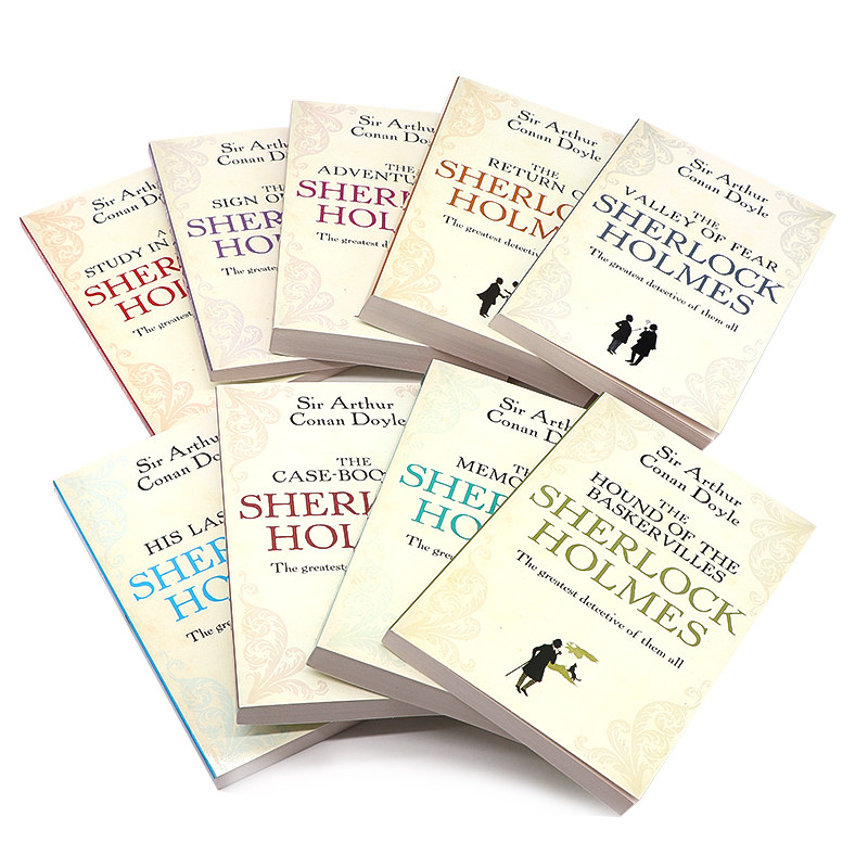 福尔摩斯探案全集英文版9册全套 Sherlock Holmes 英文原版小说 福尔摩斯探案集大侦探福尔摩斯 课外阅读经典探案小说,淘宝优惠券,粉丝福利购,淘宝优惠卷