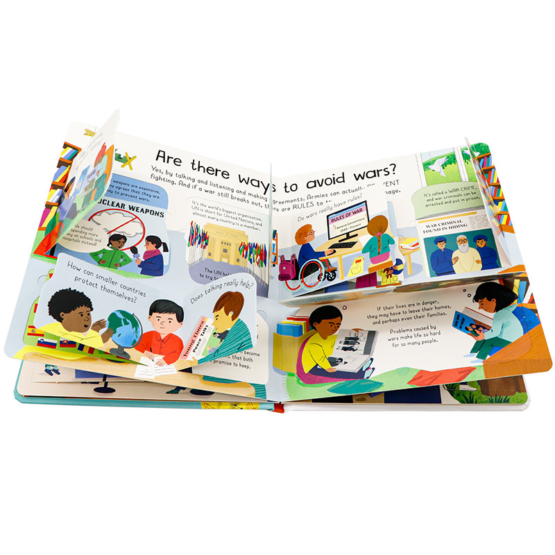 Usborne出品问与答系列立体翻翻书为什么会有战争Why are there wars?英文原版绘本幼儿童科 普百科英语读物纸板书