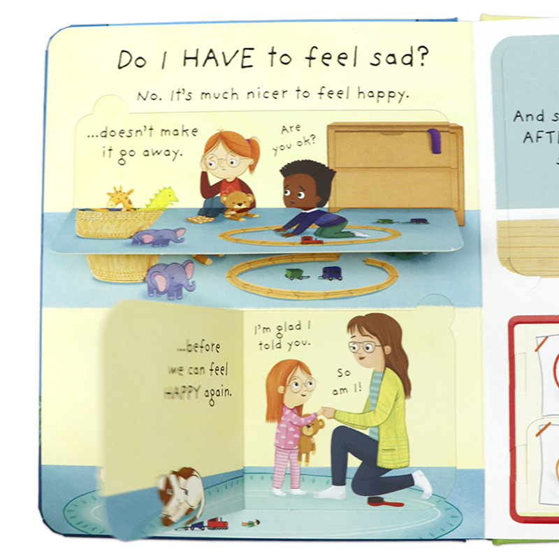 Usborne问与答系列英文原版立体翻翻书为什么我有时候会伤心 Why do I(sometimes) feel sad?儿童情绪管理纸板书机关书-图2