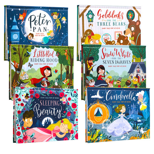 童话故事立体书6册礼盒装 The Fairy Tale Pop-Up Book Collection 进口英文原版绘本 灰姑娘睡美人白雪公主小红帽金发姑娘彼得潘 - 图3