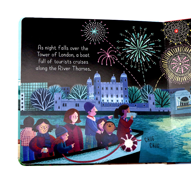 Usborne 伦敦按键发声书 London Sounds book 英文原版绘本 儿童英文启蒙认知读物 亲子共读 睡前读物 纸板书 Sam Taplin