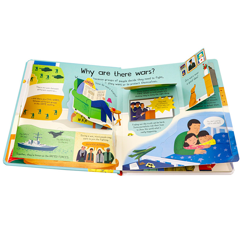 Usborne出品问与答系列立体翻翻书为什么会有战争Why are there wars?英文原版绘本幼儿童科 普百科英语读物纸板书