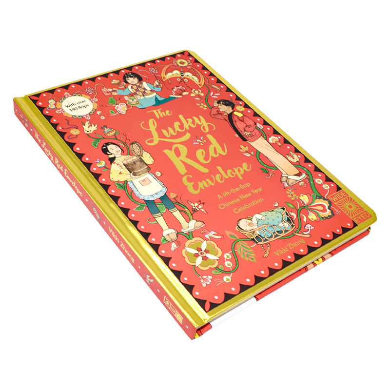 幸运小红包 英文原版绘本 Lucky Red Envelope Chinese New Year Fun China趣读中华年衣设计师144处翻翻页中国新年农历春节礼物书