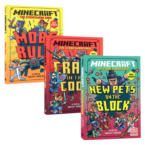 我的世界英文版 minecraft书系列英文原版MC官方游戏攻略指南分级读物minecraft book 桥梁书青少年课外读物 培养逻辑思维和创造力 - 图1