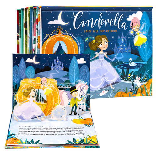 童话故事立体书6册礼盒装 The Fairy Tale Pop-Up Book Collection 进口英文原版绘本 灰姑娘睡美人白雪公主小红帽金发姑娘彼得潘 - 图0