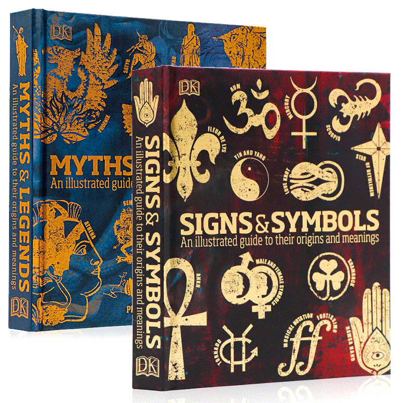 DK百科全书2册符号与象征神话与传说英文原版Signs and Symbols/Signs and Symbols经典神话宗教符号含义图解秘密语言指南科普读物