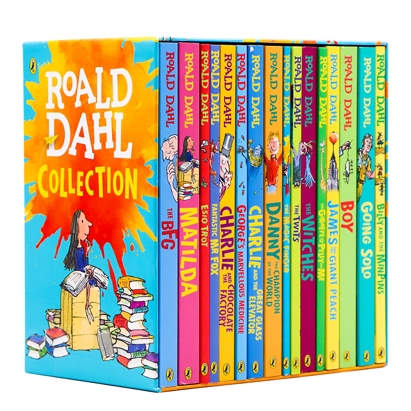 新版16册全套英文原版罗尔德达尔小说 roald dahl 儿童读物 The BFG 查理与巧克力工厂圆梦巨人魔法手指章节桥梁书