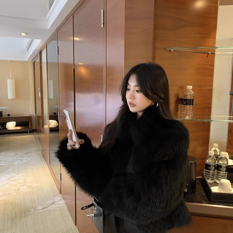 多多设计瘦保暖皮草外套（含100狐狸毛）(气质网红名媛爆款)YE282 - 图2