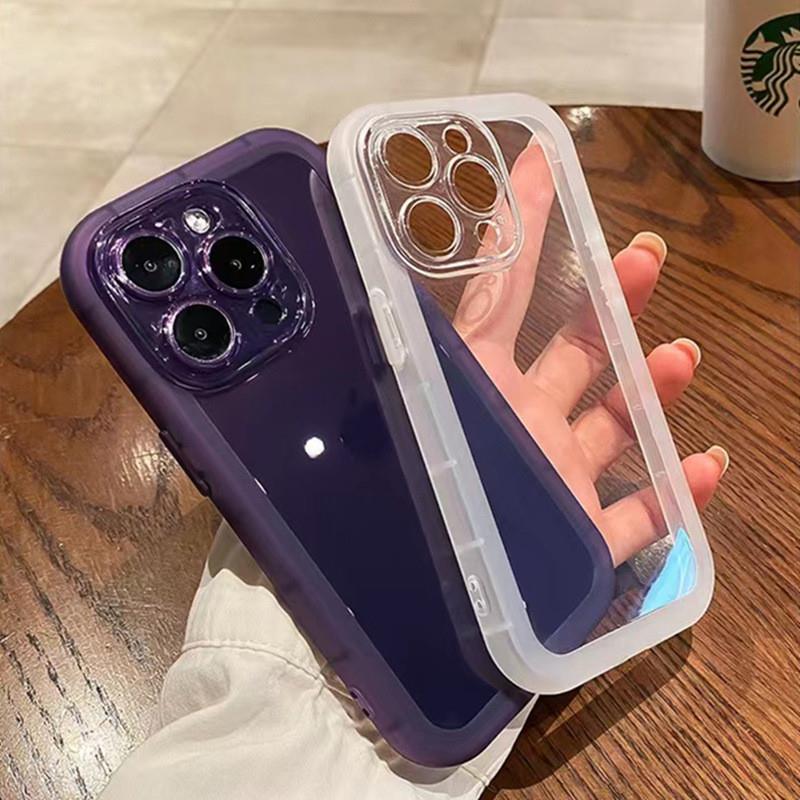 新款暗紫色适用苹果14promax手机壳iphone13透明11保护套12硅胶14 - 图0