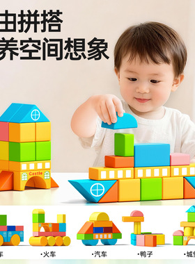 积木玩具大颗粒早教益智婴0儿童3