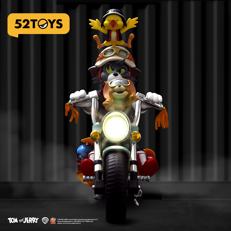52TOYS猫和老鼠复古机车手办潮玩玩具公仔摆件520送男友礼物