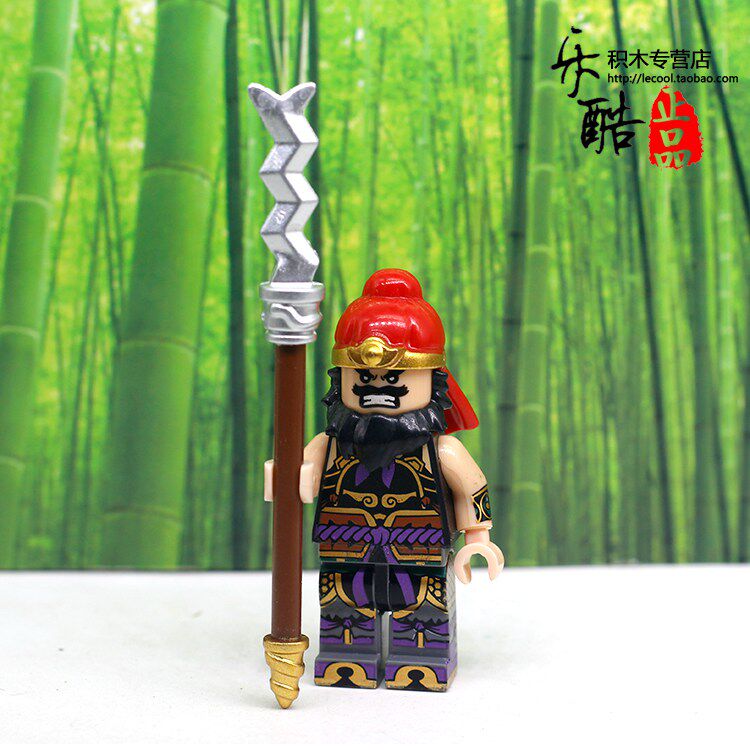 得高三国演义积木人仔兼容乐高关羽曹操刘备张飞马超小乔王者荣耀_虎窝淘