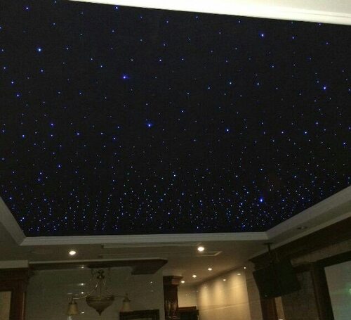 定制星空顶天花板吊顶满天星影视厅酒吧ktv客厅卧室石膏板光纤灯 - 图0