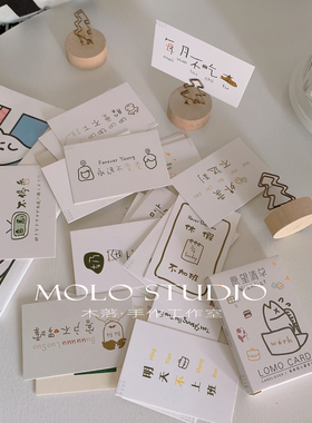 木落 原创小众原木便签夹ins风桌面装饰摆件可爱创意木头卡片夹子