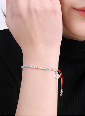 韩版古风手工编织森系本命年红绳