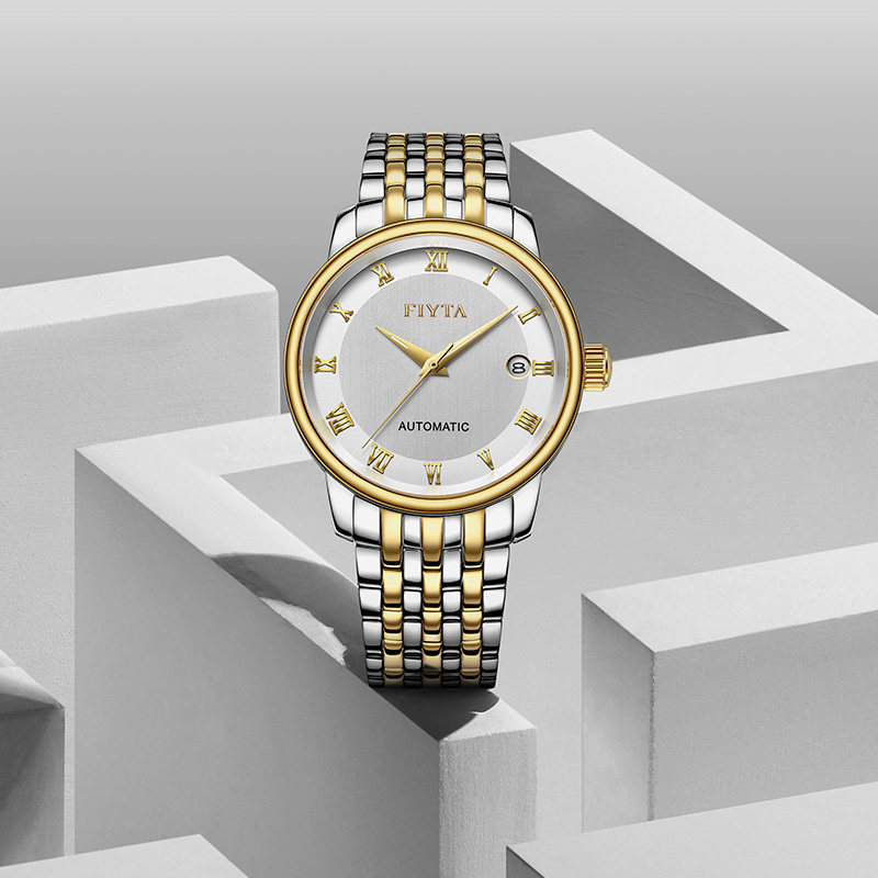 飞亚达男士手表官方正品全自动机械表简约商务气质防水精钢带日历