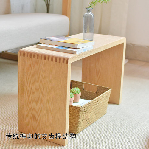 实木茶几北欧简约沙发角几飘窗床头桌换鞋凳炕几多用途休闲小户型 - 图0