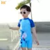 Kem chống nắng 361 độ cha mẹ và trẻ em bảo thủ nhanh khô thoáng khí thể thao chuyên nghiệp lỏng bong bóng kích thước lớn suối nước nóng áo tắm trẻ em một mảnh - Bộ đồ bơi của Kid đồ bơi cho trẻ em Bộ đồ bơi của Kid