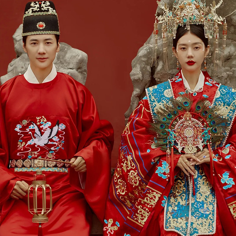 明制汉服原创古装结婚花嫁秋冬婚服 帛闻汉服